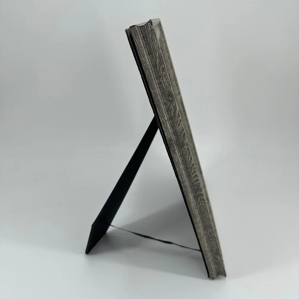 Rustic Gray Weathered Wood Grain 8x10 Picture Frame Tabletop Wall Mount